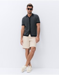 UNISON - Stripe Button Thru Knit