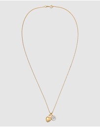 Elli Jewelry - Necklace Crystal Heart 925 Sterling Silver Gold-Plated