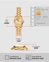 Michael Kors - Lexington Gold Tone Analogue Watch