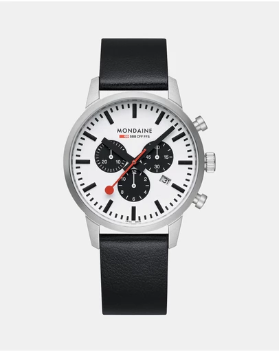Mondaine - Mondaine Official Swiss Railways Neo Chronograph Watch 41mm