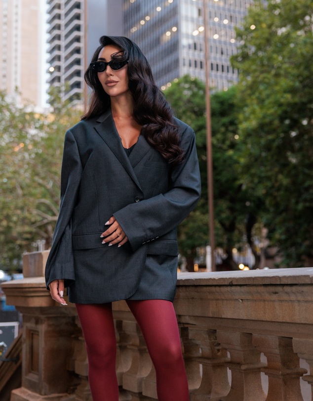 INSTOCK - Black Cherry — 50 Denier Matte Tights