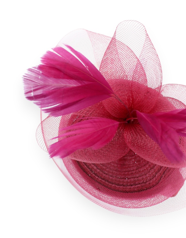 Morgan & Taylor - Elisa Fascinator in Burgundy Red