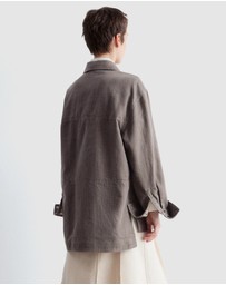 & Other Stories - Embroidered Shirt Jacket