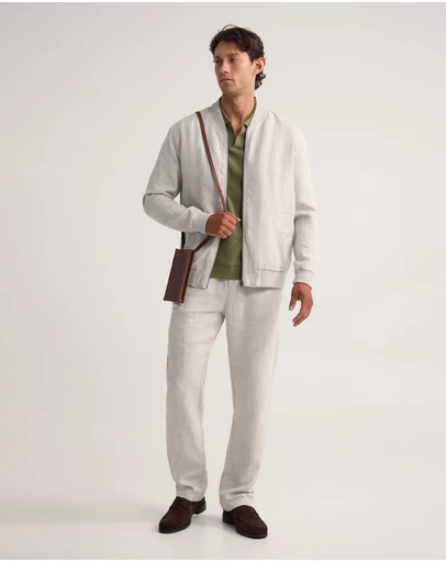 Oxford - Henry French Linen Bomber Jacket