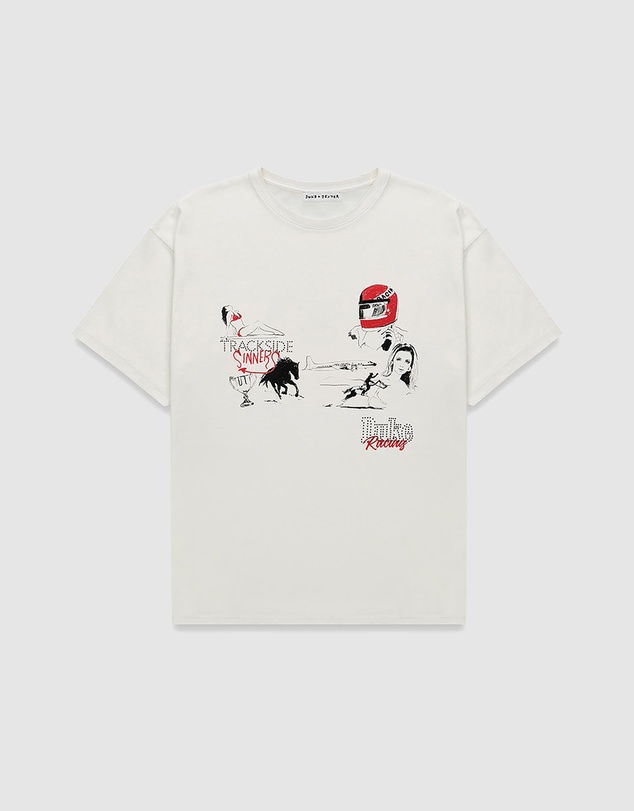 Duke + Dexter - DR4 Smoke Vintage White T-Shirt