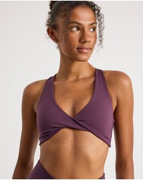 Upstate - Butter Twist Front Crop - Perfectly Plum