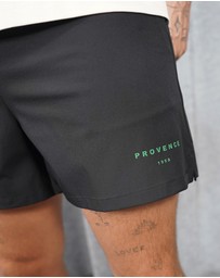 Provence - Nylon Shorts Black/Green