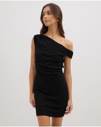 Dazie - Heart Of Lace Gathered Mini Dress