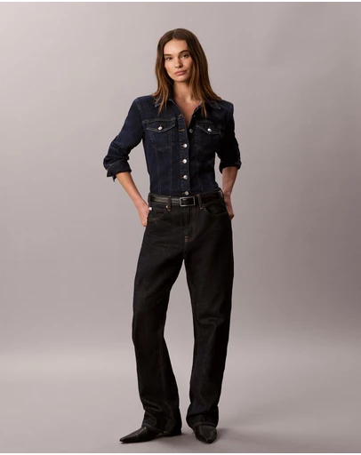 Calvin Klein Jeans - Sculpt Denim Trucker Button-Down Shirt