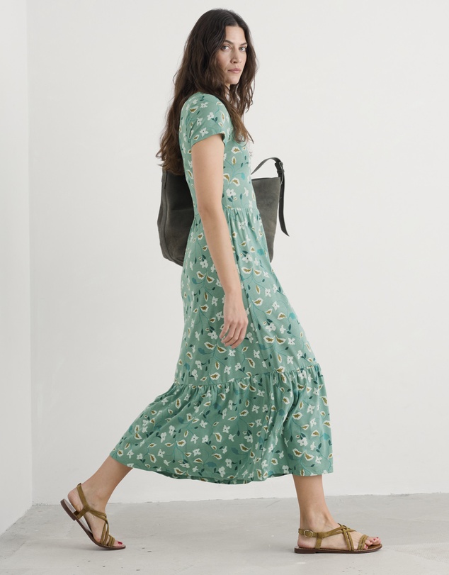 Seasalt - Tor View Short Sleeve Tiered Jersey Dress