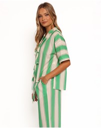 Petal & Pup - Shailene Top - Green Stripe