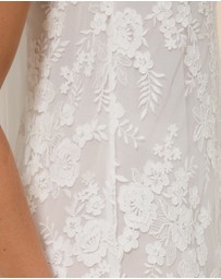 CHANCERY - Sana Strapless Sheer Lace Maxi Dress with Scarf
