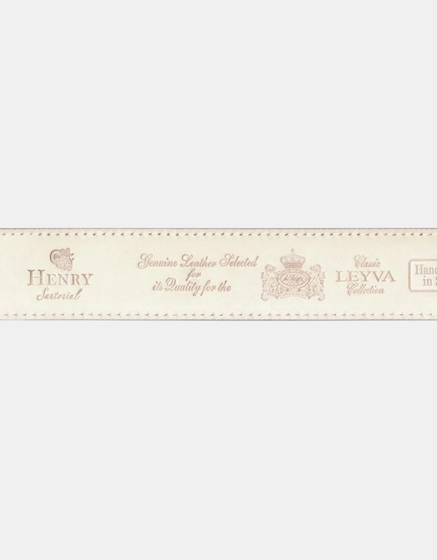 Henry Bucks - HENRY SARTORIAL x LEYVA Pebble Leather Belt BROWN