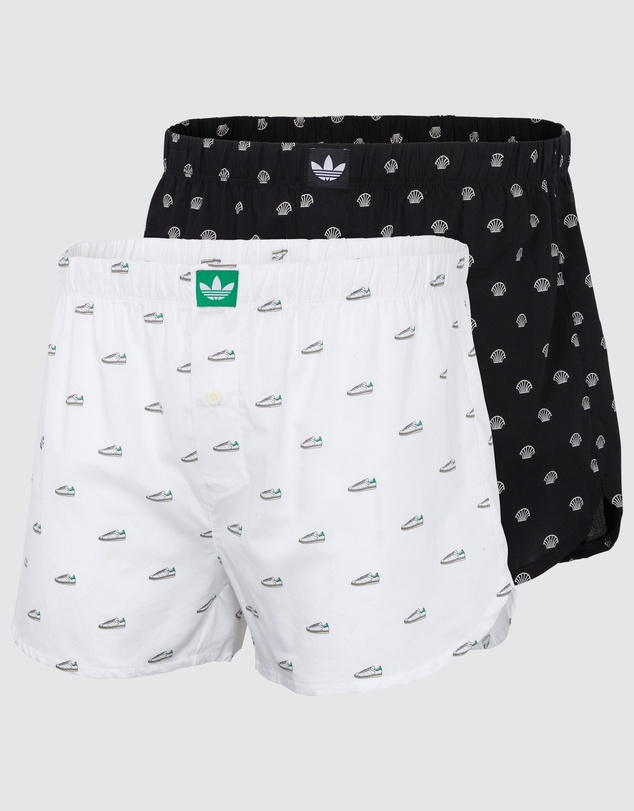 adidas Originals - 2 Pack Comfort Core Cotton Icon Woven Boxer Underwear