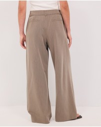 Calli - Rhode Pinstripe Wide Leg Pants