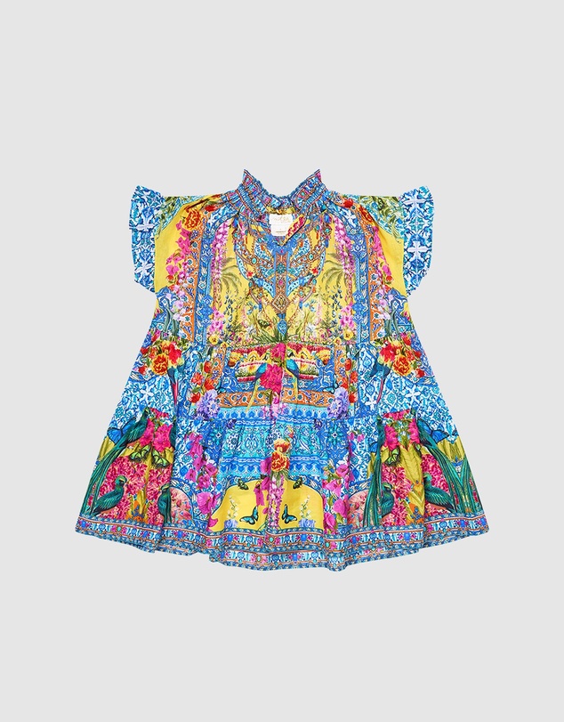 Camilla - Tiered Oversized Mini Dress - Kids