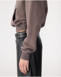 Bassike - Fleece Cropped Hoodie