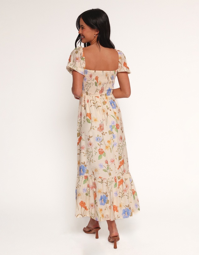 Petal & Pup - Cecelia Puff Sleeve Maxi Dress - Floral