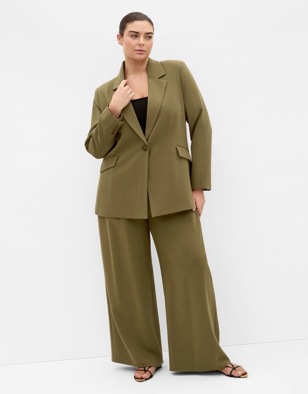 City Chic - Plus size Tori Blazer - olive