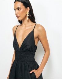 AERE - Enna Organic Cotton Midi Dress