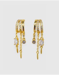Izoa - Priya 3-in-1 Trio Huggie Earrings