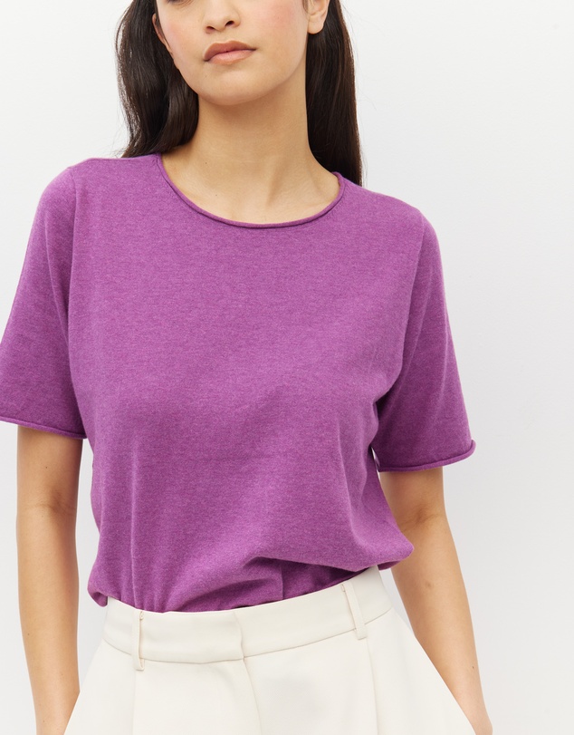 JH Lounge - JHL Crew T (Fine Cotton Cashmere) Iris Marle