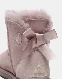 EVERAU - EverAU Ugg Mini Back Bow Sheepskin Upper UGG Boots