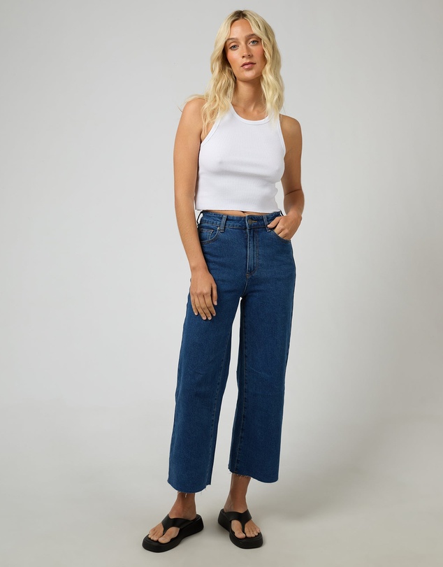 All About Eve - Charlie High Rise Wide Leg Jean Mid Blue