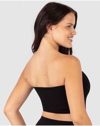 B Free Intimate Apparel - Sleek Bandeau Top with Silicone Bra Pads (A-B- C-D-DD) Cup