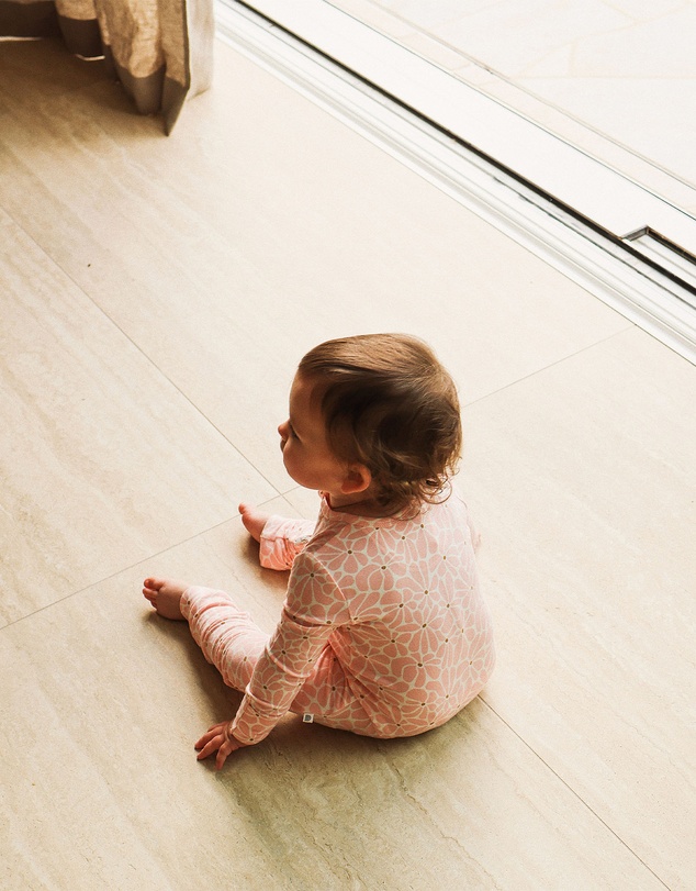 Kynd Baby - Day or Night Onesie in Hibiscus