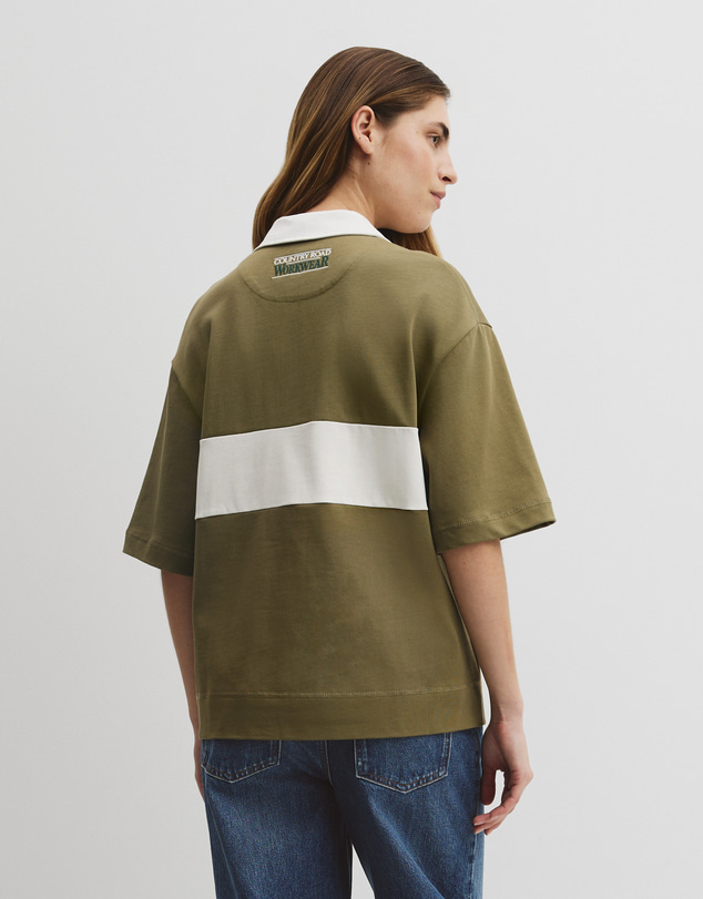 Country Road - Australian Cotton Short Sleeve Workwear Block Rugby Polo