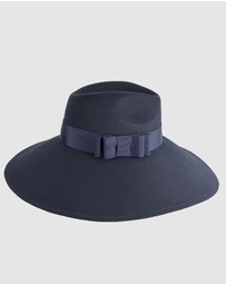 Max Alexander - Wide Brim Navy Winter Hat