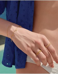 Ania Haie - Gold Leaf Station Bracelet