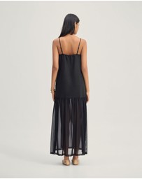 Oxford - Kristel Linen And Mesh Dress