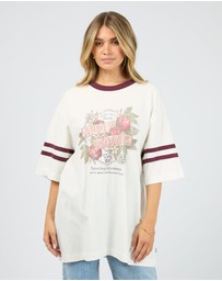 All About Eve - Spritz Time Oversized Tee Vintage White