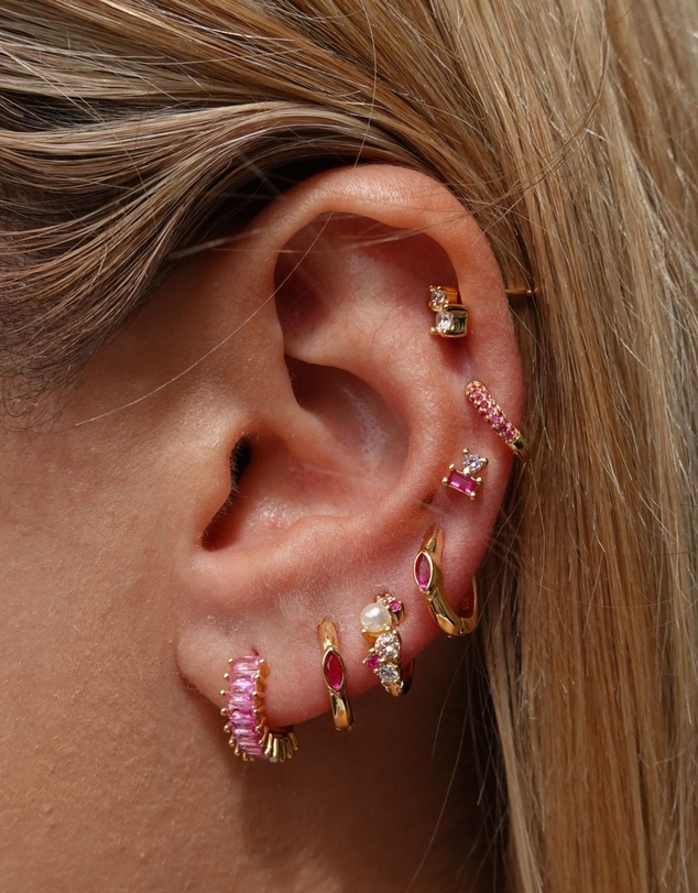Izoa - Celine Huggie Earrings