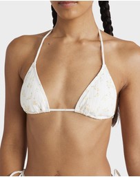 RVCA - Womens Blurred Ditsy Halter Slide Tri Bikini Top