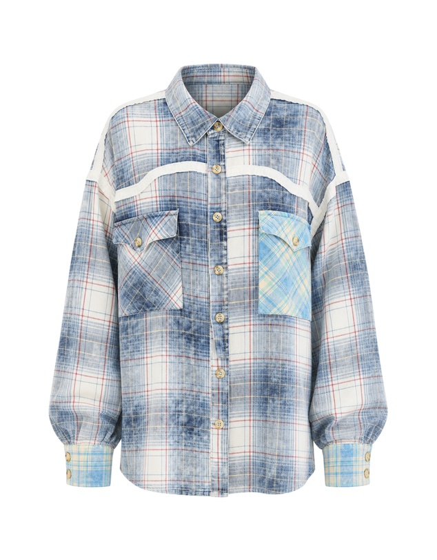 THE TALES - Patchwork Western Flannel Shirt