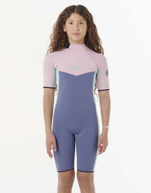 Rip Curl - Boys Dawn Patrol Short Sleeve 2mm Back Zip Spring Suit Wetsuit