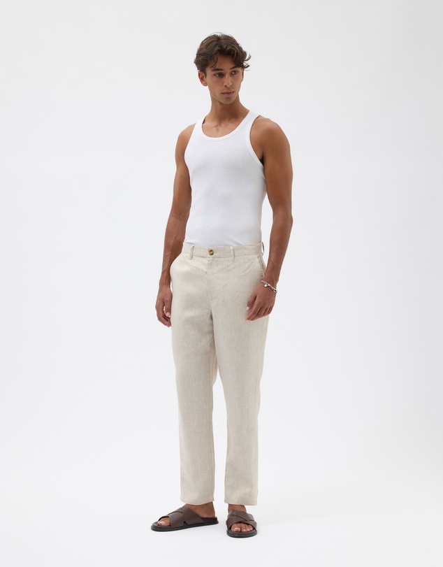 AERE - Slim Leg Tailored Linen Pants