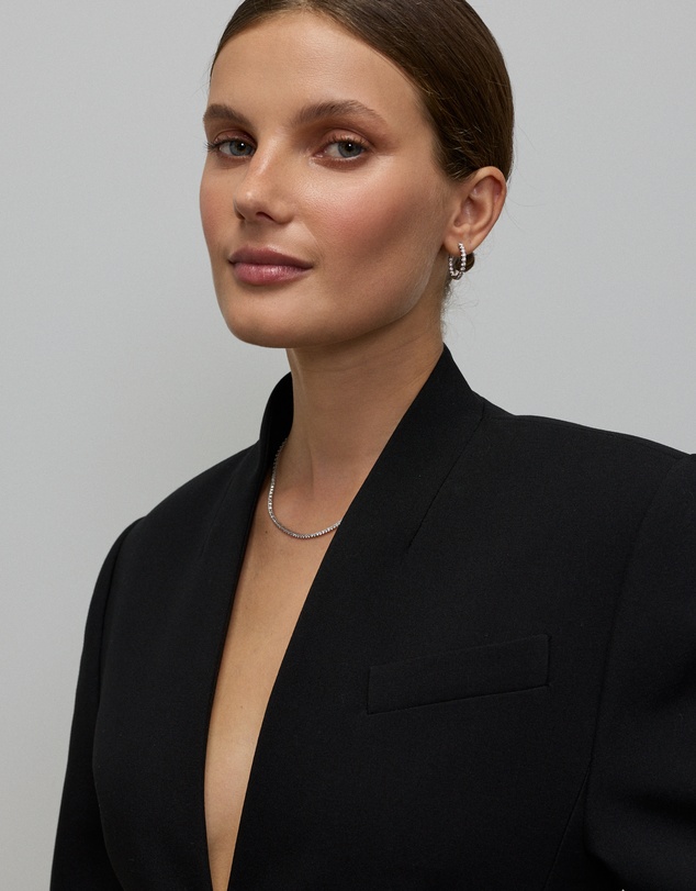 Michael Hill - 1.00TW Lab Diamond Inside Out Hoop Earrings in Silver - Small