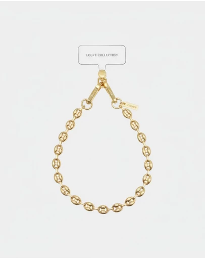 LOUVE COLLECTION - Universal Phone Strap Connector (White) + Marina Wristlet