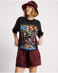 ONE TEASPOON - Black Heart Denim Boxer Shorts