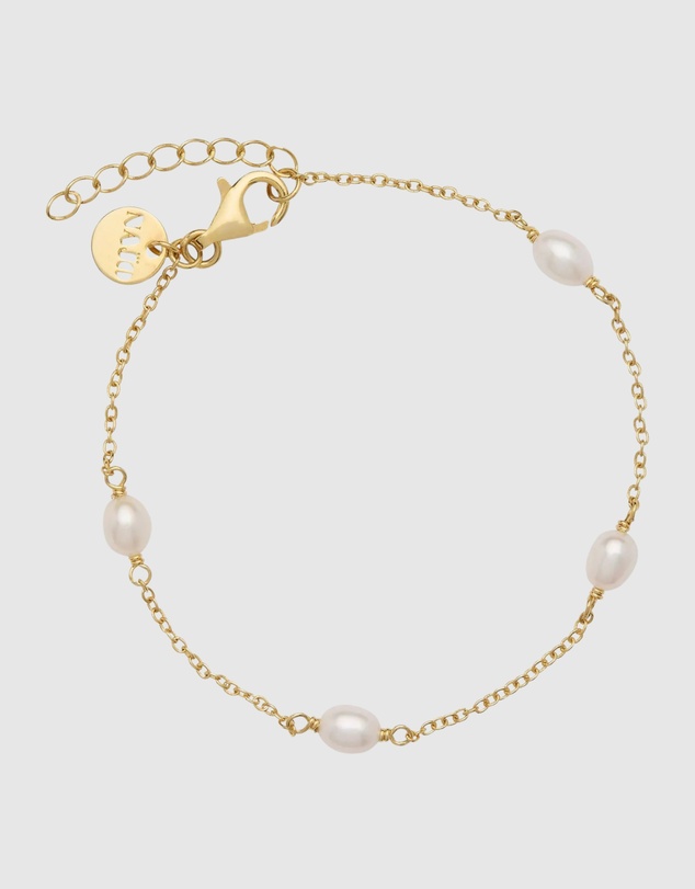 Najo - Tidal Whisper Yellow Gold Pearl Bracelet
