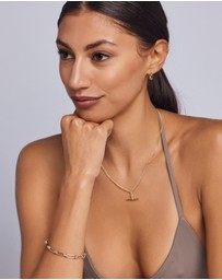 Zoe Olivia - 9K Gold T-Bar Necklace