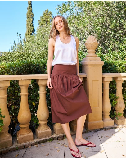 CAMIXA - Mare Cotton Midi Skirt