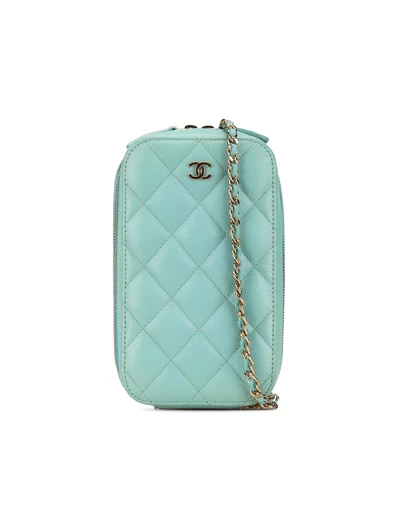 Pre-Loved by Azura Reborn - Pre-Loved CC Quilted Caviar Zip Phone Case