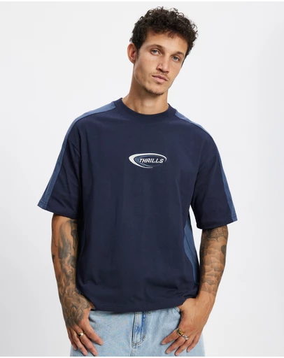 Thrills - Fusion Panel Box Fit Oversize Cropped Tee