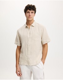 Cotton On - Relaxed Linen Short Sleeve Shirt