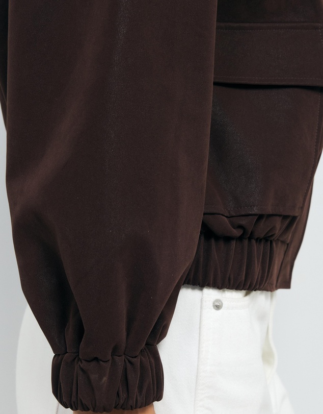 AERE - Adie Suede Look Bomber Jacket